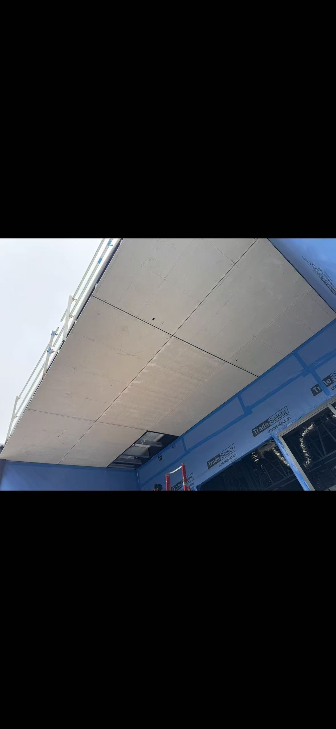 External fibre cement soffit